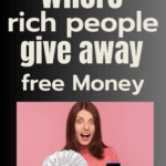 a lady having free money