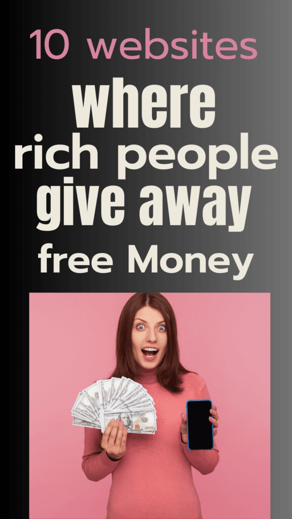 a lady having free money