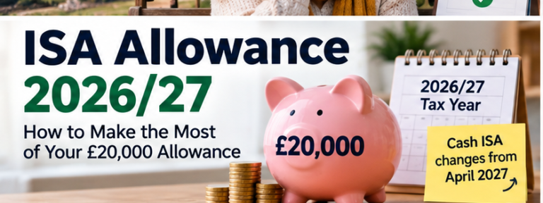 ISA allowance 2026/27 – £20,000 annual allowance and April 2027 Cash ISA changes
