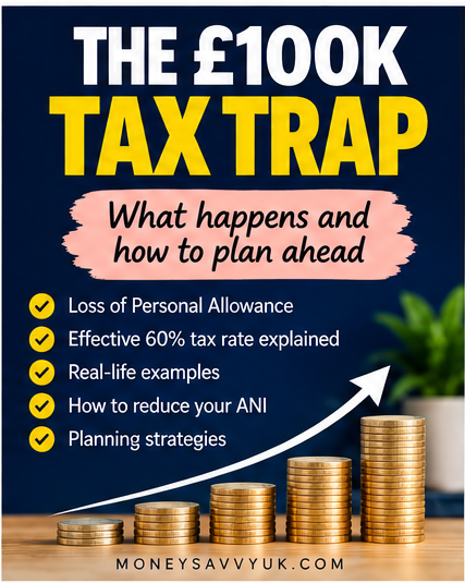 £100k tax trap UK guide explaining Personal Allowance loss and the effective 60% marginal Income Tax rate