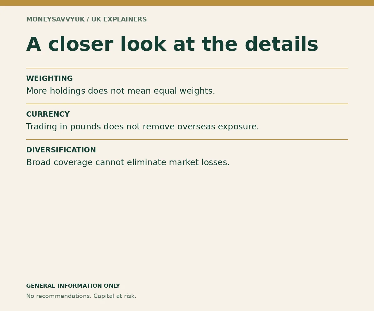 global index funds UK: worked details and conditions
