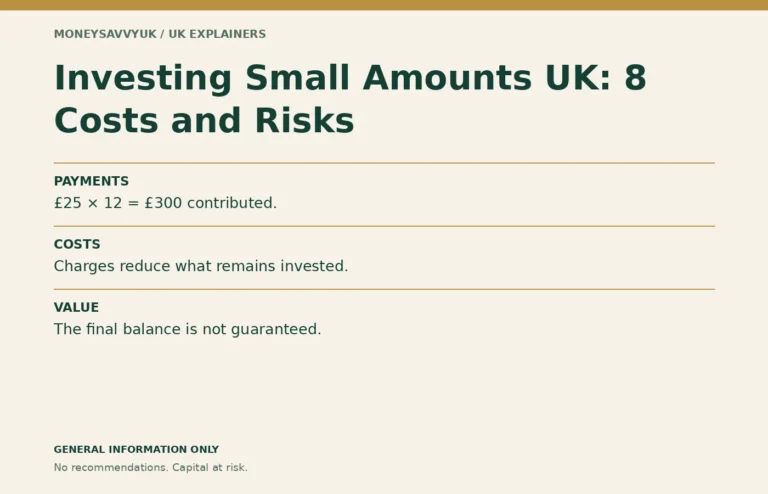 Investing Small Amounts UK: 8 Costs and Risks: UK information guide