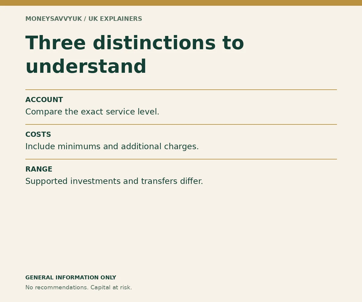 Vanguard vs Trading 212 ISA: key account, fund or fee distinctions