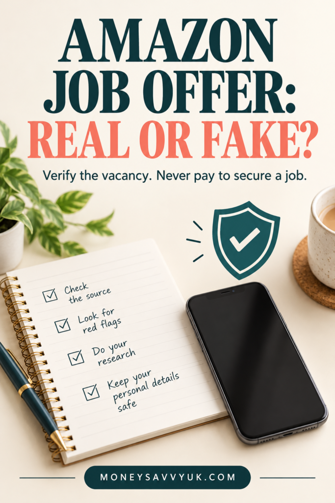 Amazon job offer real or fake: verify the vacancy and never pay to secure a job