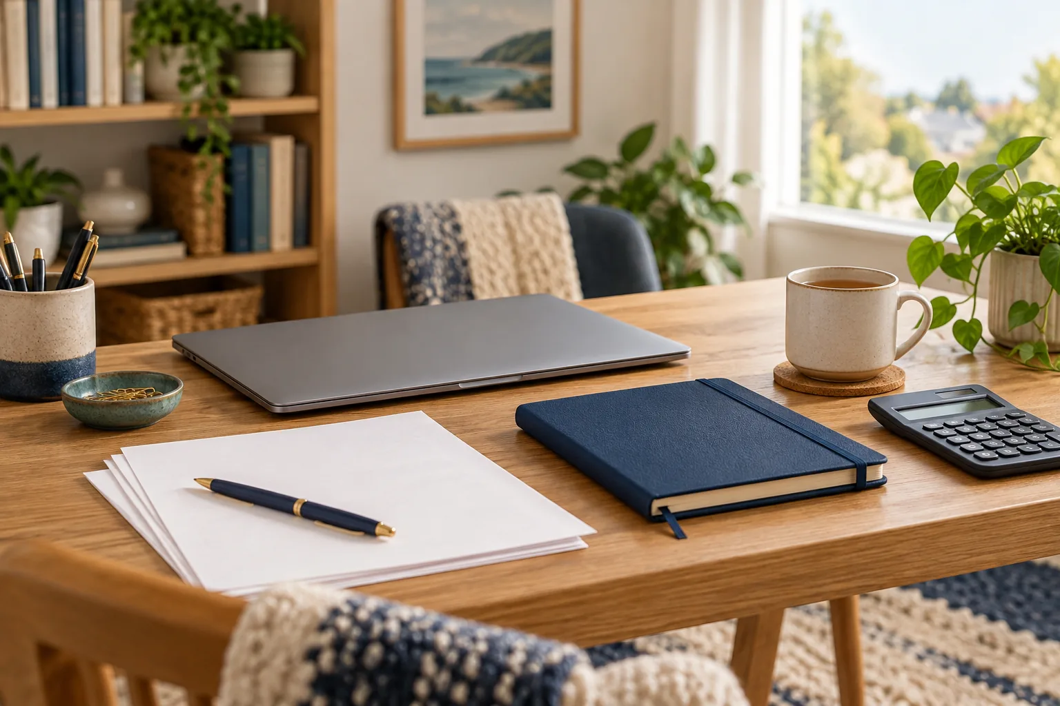 Notebook and laptop for a blogging legal pages UK checklist