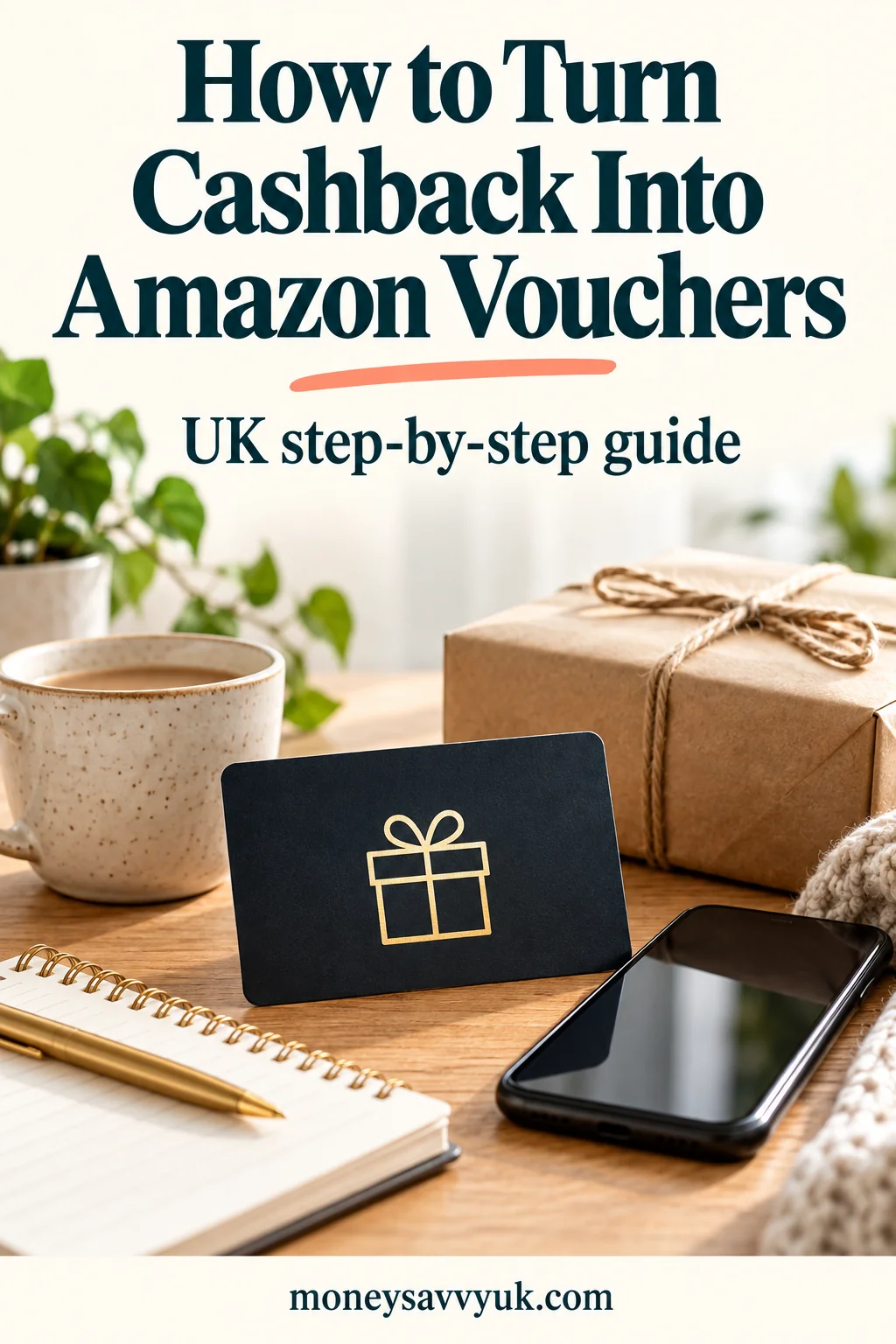 How to Turn Cashback Into Amazon Vouchers UK (2026 Guide) — Pinterest graphic