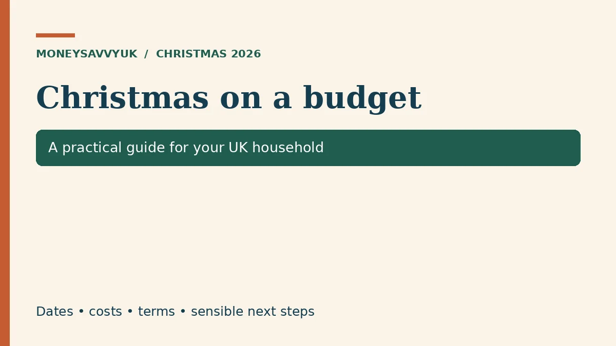 Christmas on a budget UK: a household food, gifts and spending planning guide