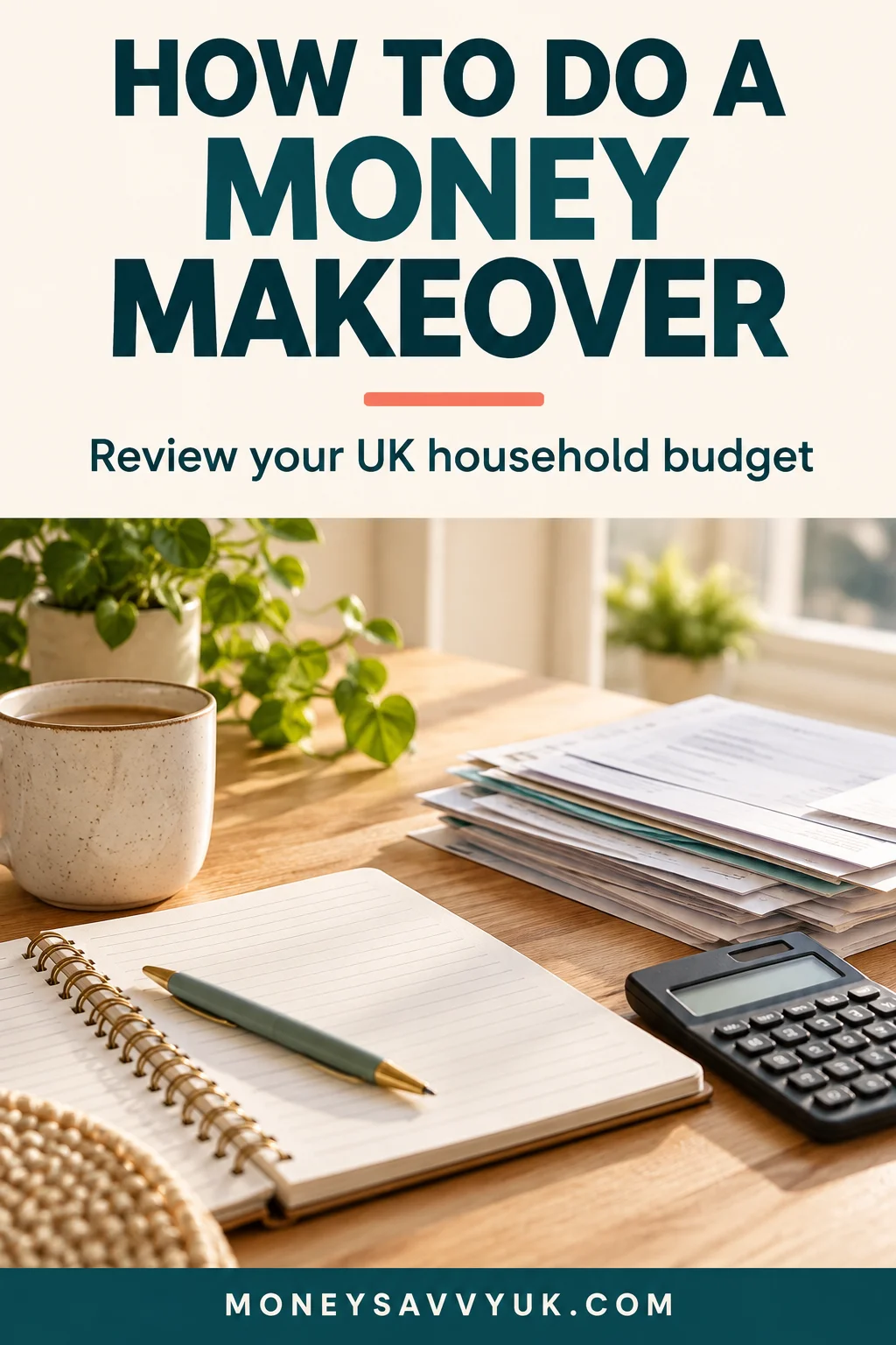 Money Makeover UK 2026: What to Do When Spending Is Higher Than Income — MoneySavvyUK Pinterest guide