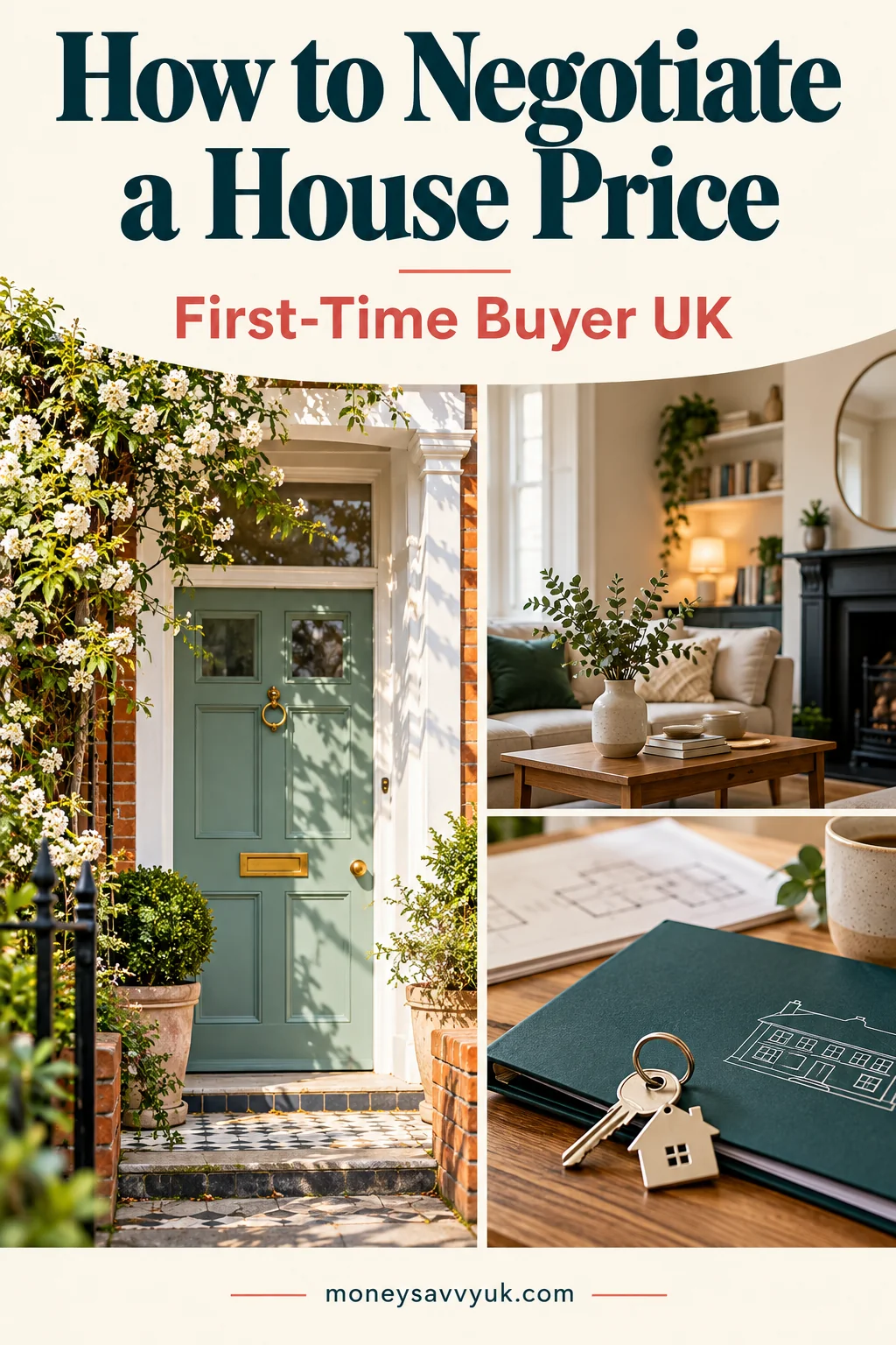 How to Negotiate a House Price UK: First-Time Buyer Guide — Pinterest graphic