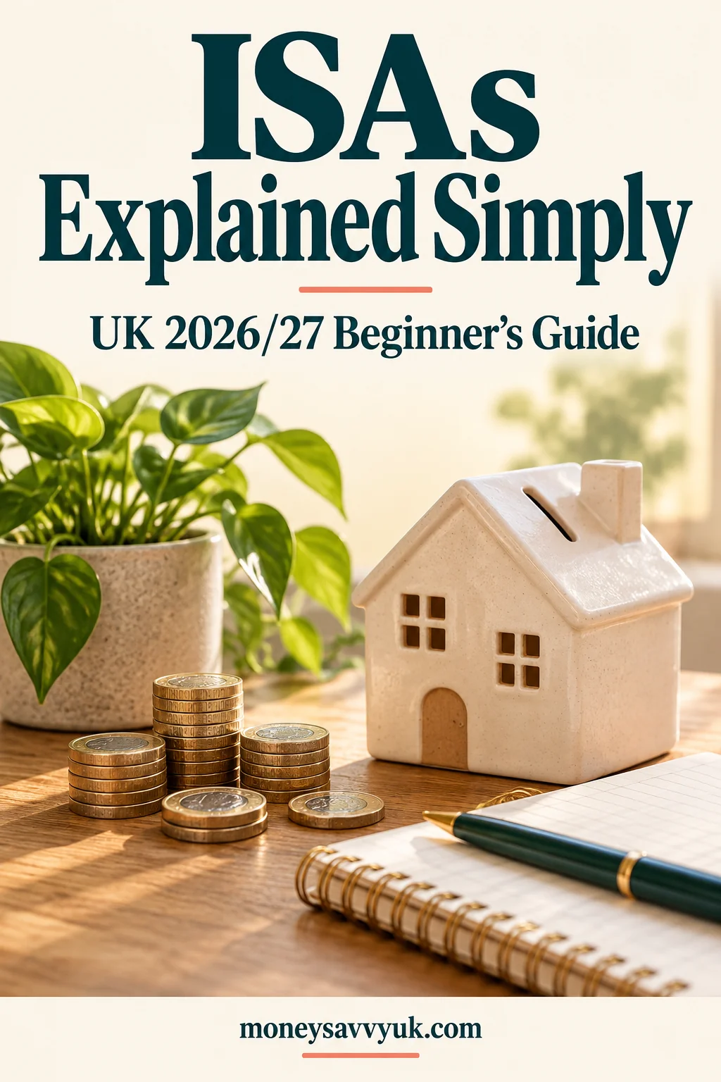 ISAs Explained UK 2026/27: Allowance, Types & 2027 Changes — Pinterest graphic