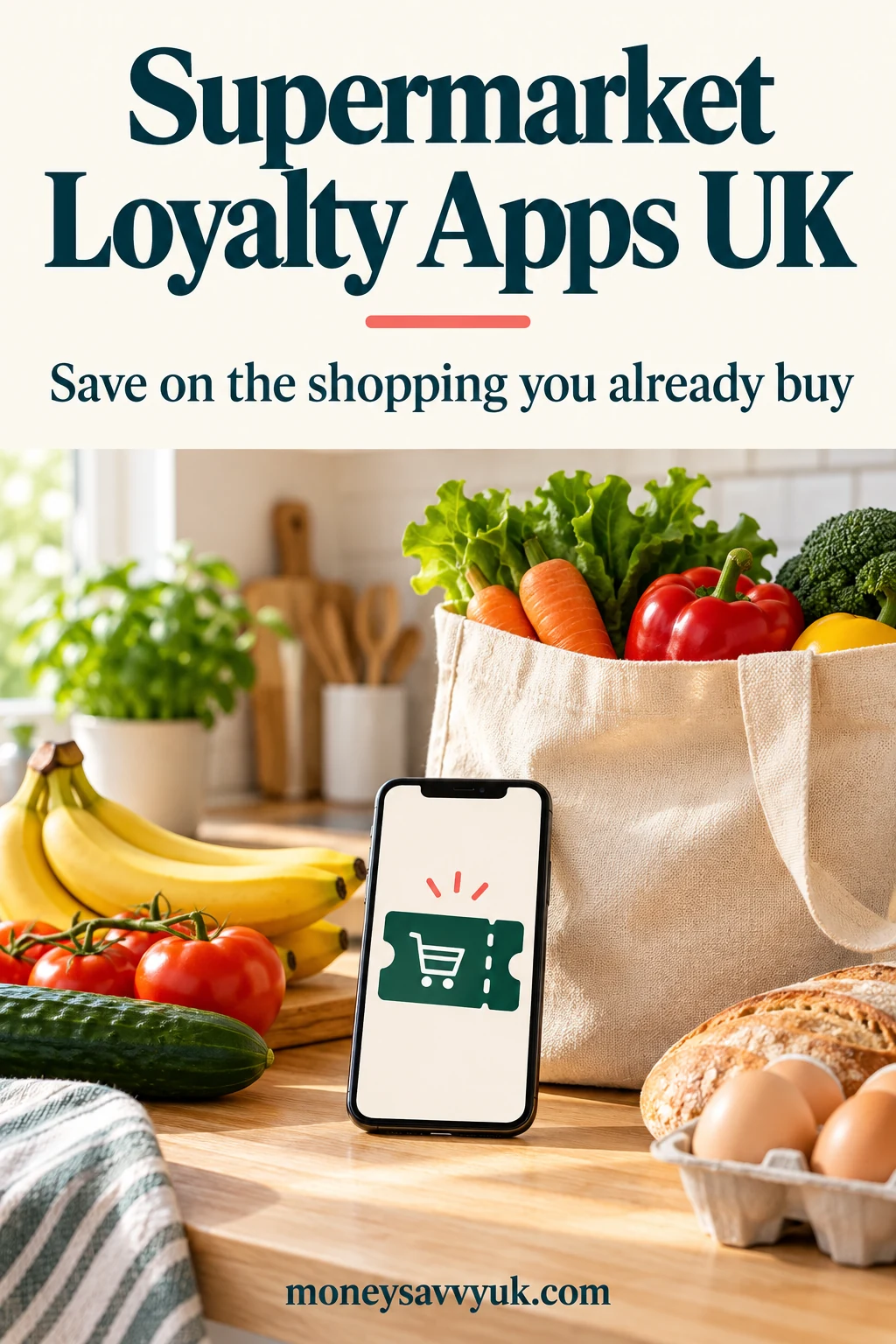 Supermarket Loyalty Apps UK: How to Save Every Time You Shop — UK guide Pinterest graphic