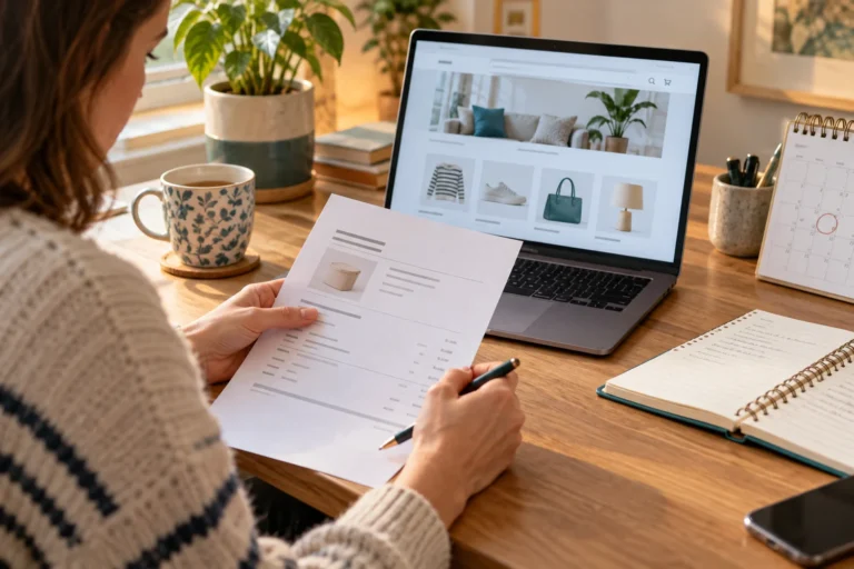 UK shopper checking an order confirmation when TopCashback has not tracked